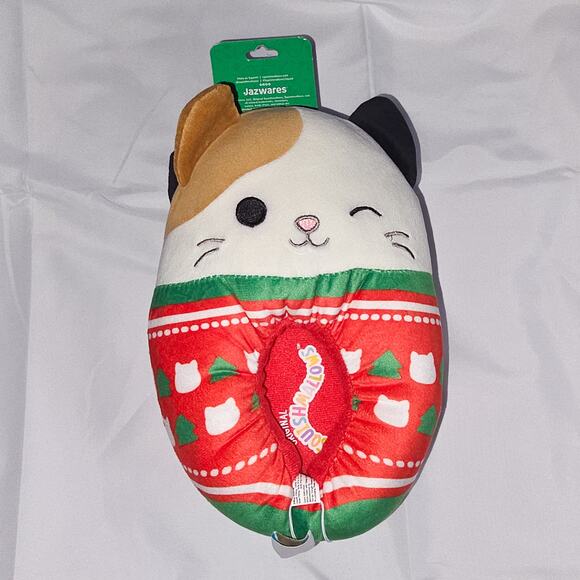 Squishmallows New Christmas Kitty kid's slippers size 2-3 - Picture 2 of 9